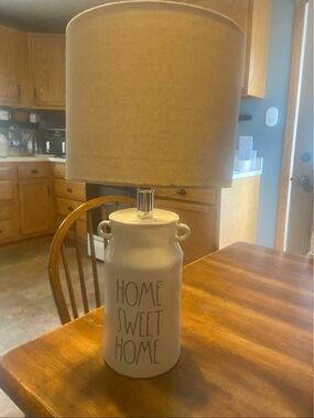 Rae Dunn Home Sweet Home Ceramic Table Lamp - Cream